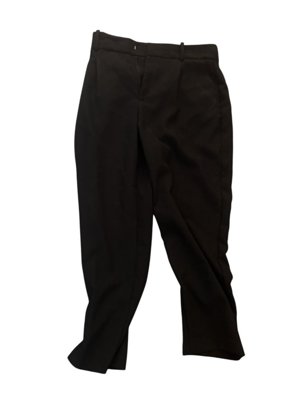 Zara Size Extra Large (XL) Black Flare Hem Cropped Dress Pants